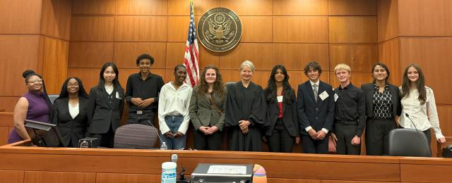 Court Camp attendess alongside of Judge Erickson