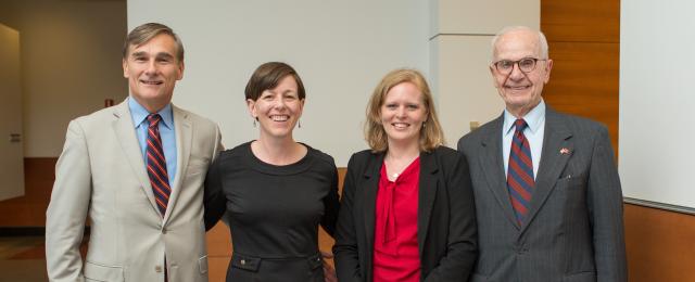 Judge David Doty posing with fellow district employees.