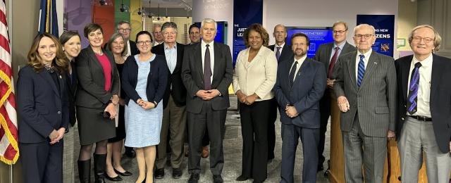District of Minnesota judges posed for a photo with the Hon. Michelle Childs